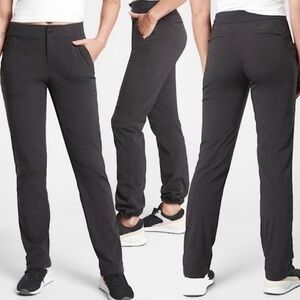 Athleta Trekkie Hike Pant Ripstop Cinch Ankles Black 20